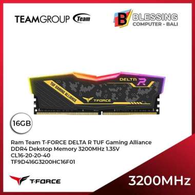 Ram TEAM T-FORCE DELTA R TUF GAMING 16GB DDR4 3200MHz 1.35V RGB Black