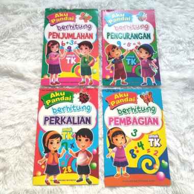 Grosir Paket 4 Buku Belajar Berhitung Anak Berwarna Murah