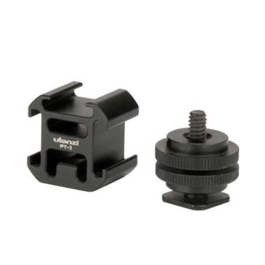 ULANZI PT-3S Triple Hot Cold Shoe Mount Adapter for Mic LED Flash