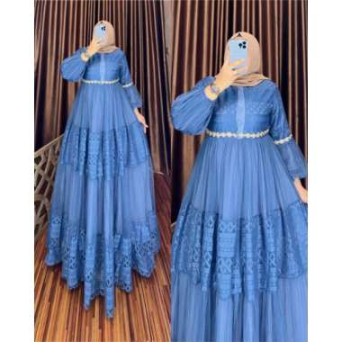 BROKAT PESTA DRESS BANGKOK TILE BRAND OHC PREMIUM ORIGINAL BURKAT PESTA MEWAH TERBARU Ld110cm (stand