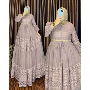 BROKAT PESTA DRESS BANGKOK TILE BRAND OHC PREMIUM ORIGINAL BURKAT PESTA MEWAH TERBARU Ld110cm (stand