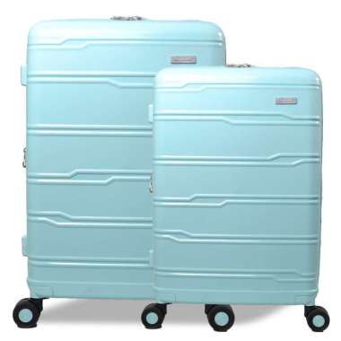 Dupont Koper Hardcase PP Anti Theft Zipper dan Expander dan TSA SET Size 20 dan 24 Inch - 7044 Frost