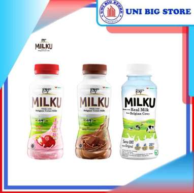 Milku UHT Chocolate Strawberry Milk 200 ml Susu Coklat Stroberi Strawberry