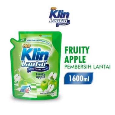 Promo Harga So Klin Pembersih Lantai Hijau Fruity Apple 1600 ml - Blibli