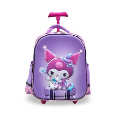 Ransel Trolly Powa HSD 224013 Tas Sekolah Anak TK Perempuan Karakter Imut Kuromi Purple