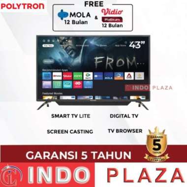 TV POLYTRON 43 Inch PLD-43CV1569 SMART DIGITAL GOCAR/CARGO