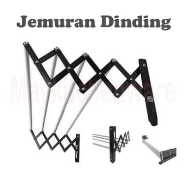 Jemuran Dinding Lipat Gantungan Baju Handuk Rak Tempel Tembok Hanger