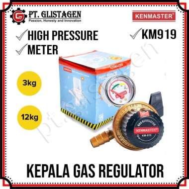 Kenmaster KM919 Kepala Gas High Pressure Meter HP Elpiji LPG Regulator Gas Putar High Presure HP Met