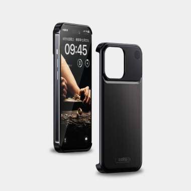 Colta Aluminium Wood Magsafe Phone Case Casing HP iPhone Wireless Charger Powerbank iPhone 15 Pro Bl