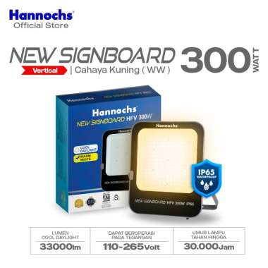 Hannochs Lampu Sorot LED Flood Light New Signboard HFV 300W Cahaya Kuning (Model Vertical)