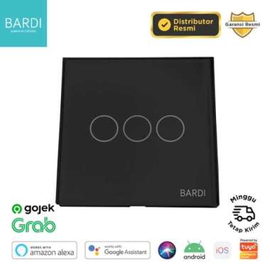 Bardi Smart Wall Switch EU 3 Gang – Black