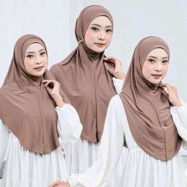 PUSSAT Layla Hijab Bergo Tali Soft Pet Spandex Jersey Premium Khimar Medina Bergo Mecca Hijab Instan