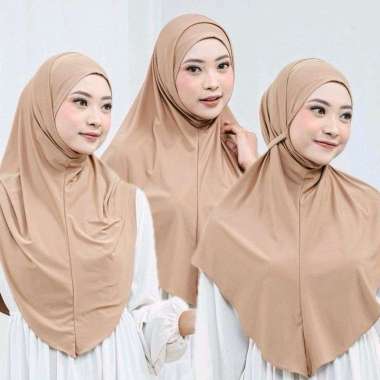 PUSSAT Layla Hijab Bergo Tali Soft Pet Spandex Jersey Premium Khimar Medina Bergo Mecca Hijab Instan
