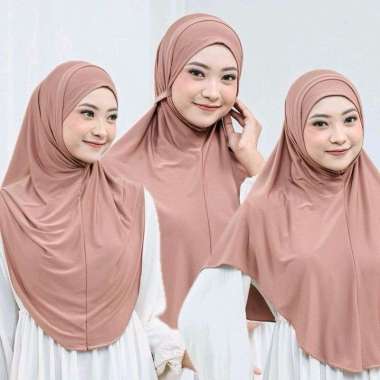 PUSSAT Layla Hijab Bergo Tali Soft Pet Spandex Jersey Premium Khimar Medina Bergo Mecca Hijab Instan