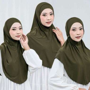 PUSSAT Layla Hijab Bergo Tali Soft Pet Spandex Jersey Premium Khimar Medina Bergo Mecca Hijab Instan