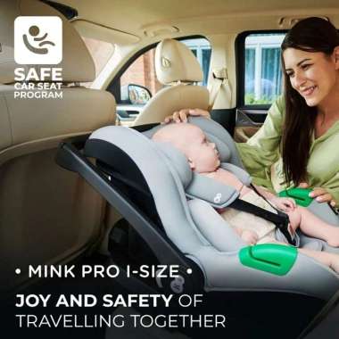 Baby Carseat Infant Carrier KinderKraft Mink Pro i-Size Kursi Mobil Bayi Wrapping Plastik Black