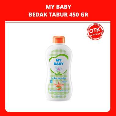 My Baby Powder Bedak Baby Tabur 450gr hijau telon