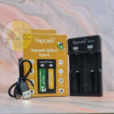 Original 100% Charger Vapcell Q2S-C Type C 18650 - 21700 Q2SC Casan Batre 2 slot 2A