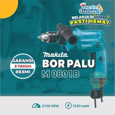 MAKITA Hammer drill M0801B Mesin Bor Listrik Untuk Beton 13mm Reversible bolak-balik 3200RPM Origina