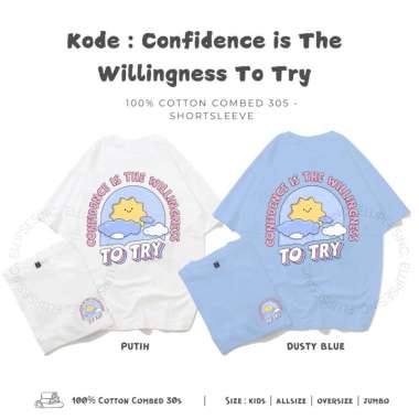 ELLIPSESINC Kaos Oversize Lengan Pendek Couple Keluarga / Anak Kids / Dewasa Willingness To Try PEND