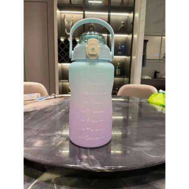 BTL008 FREE STIKE 2D Botol Minum Pastel Sticker Jumbo 2L Seperti Quifit / Botol Reminder / Botol Uni