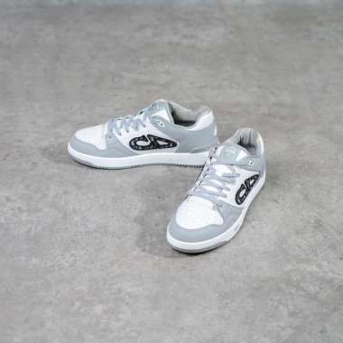Sepatu CHRISTIAN DIOR B57 CD OBLIQUE WHITE GREY SNEAKER 100% ORIGINAL 42.5
