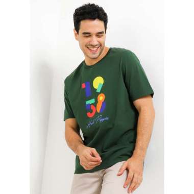 Hush Puppies Pierce Graphic Tee Pria Dark Olive XXL