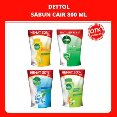 DETTOL SABUN MANDI CAIR ANTI BAKTERI 800ML REFILL original
