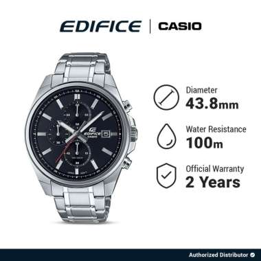 Jam Tangan Pria Casio Edifice EFV-610D-1AVUDF Chronograph Stainless Steel Hitam