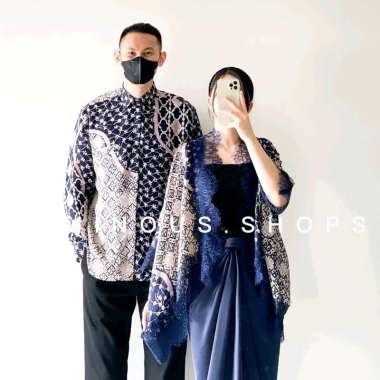 Baju Couple Kebaya Couple Dress Couple Batik Couple Family Set Kebaya Navy