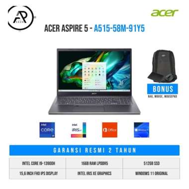 ACER Aspire 5 15 A515-58M i9-13900H 16G 512G 15.6" FHD Iris Xe W11 OHS