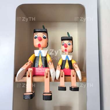 Boneka Pinokio Kayu / Mainan Pinokio / Dekorasi Pajangan Pinokio / Pinokio Ungklang M Dan L By Zyth 