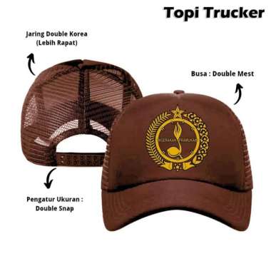 Topi Trucker Jaring Hat Cap Distro Gerakan PRAMUKA SCOUT Siaga Penggalang Tepuk Sekolah Nama Scouts 