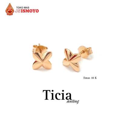 Anting Emas Mas Asli Model Tindik Ticia J5 Ismoyo