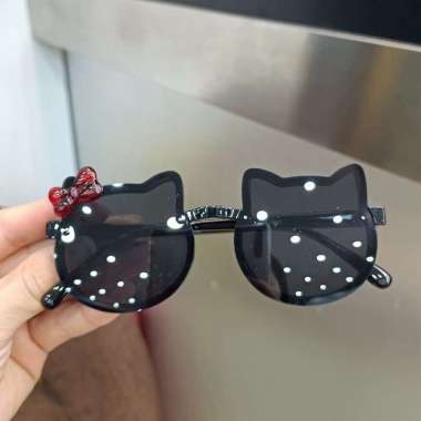 SB HELLOKITTY Kacamata hitam anak, pelindung sinar UV untuk anak perempuan, kacamata hitam anak kuci