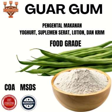 Original Guar Gum Powder 1kg / Premium Guar Gum Food Grade / Guar Gum Bubuk Pengental Makanan Emulsi