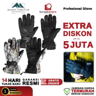 Summit Creative Profesional Gloves Sarung Tangan Photography Waterproof and Warm GARANSI RESMI L Bla