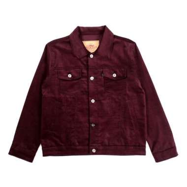JAKET PRIA - EMERALD TRUCKER MAROON CORDUROY JACKET - JAKET CORDUROY XL