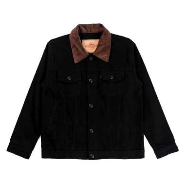 JAKET PRIA - NAKA CORDUROY BROWN COLLAR TRUCKER JACKET - JAKET TRUCKER L