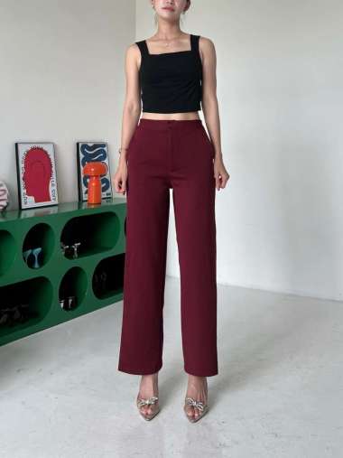 Jess Kulot Pants | Celana Kulot Wanita Celana Panjang Kerja maroon