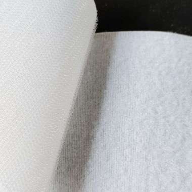 Velcro Perekat Kretekan Prepet Lebar 10 cm-4 inch Hitam Putih Hijau Kream Meteran 0,5 meter Putih
