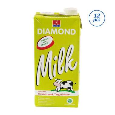Promo Harga Diamond Milk UHT Low Fat High Calcium 1000 ml - Blibli