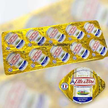 Elle & Vire Unsalted Butter UB MPASI 10gr 18Pcs