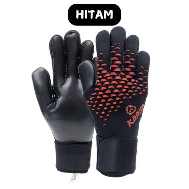 KANSA SARUNG TANGAN KIPER PREDATOR BOLA HAND GLOVES DEWASA UK 8 9 10 FULL LATEX UKURAN 8 HITAM-BINTI