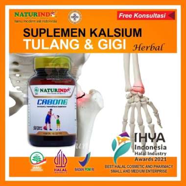 Suplemen Penguat Tulang Peninggi Badan Osteoporosis Naturindo Cabone