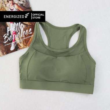 Energized Sports Bra Motivate Racer-Back 206-3030C XL Khaki