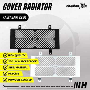 HAYAIDESU RADIATOR COVER KAWASAKI Z250 Silver