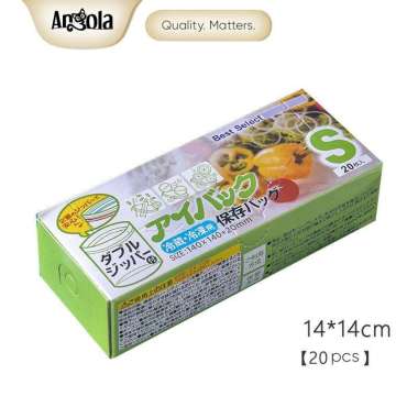 Angola Plastik Ziplock Reusable E47-E49 Fresh Bag Kantong Kulkas Penyimpanan Sayuran/Buah Kecil: 20p