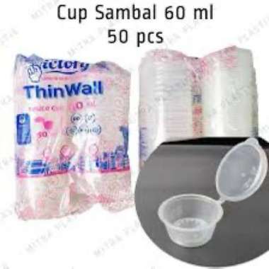 Thinwall Cup 60 ml / Tempat Saos Bumbu 60 ml / Sauce Cup 60 / Thinwal Saos Cup 60 ml 60ml / Cup Pudd