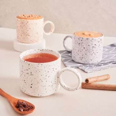 Brewsuniq - Ink Splatter Mug 350ml / Mug Minum Cantik Unik Estetik Minimalis Lilac